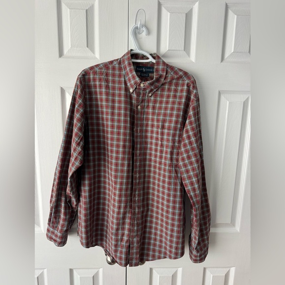 Vintage Polo XL Light Blue, Green & Red Plaid Button Down – Custom Fit - Picture 3 of 9